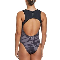 Women's Floral Fade Keyhole Back One-Piece Swimsuit