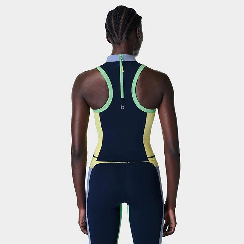 Women's Power Zip Back Crop Workout Tank Top