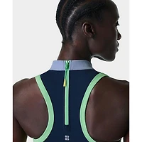 Women's Power Zip Back Crop Workout Tank Top