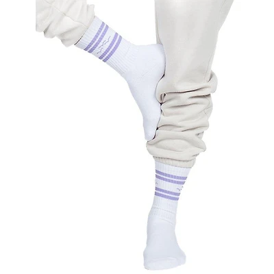 Unisex Jacquard Stripes Rib Crew Sock