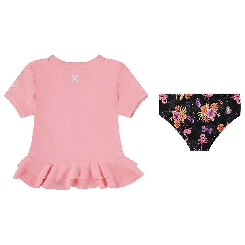 Girls' [4-6X] Floral Rashguard Two-Piece Set