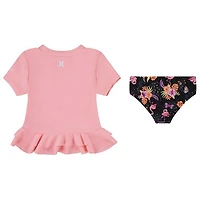 Girls' [4-6X] Floral Rashguard Two-Piece Set