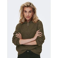 Women's High Neck Knit 1/4-Zip Sweater