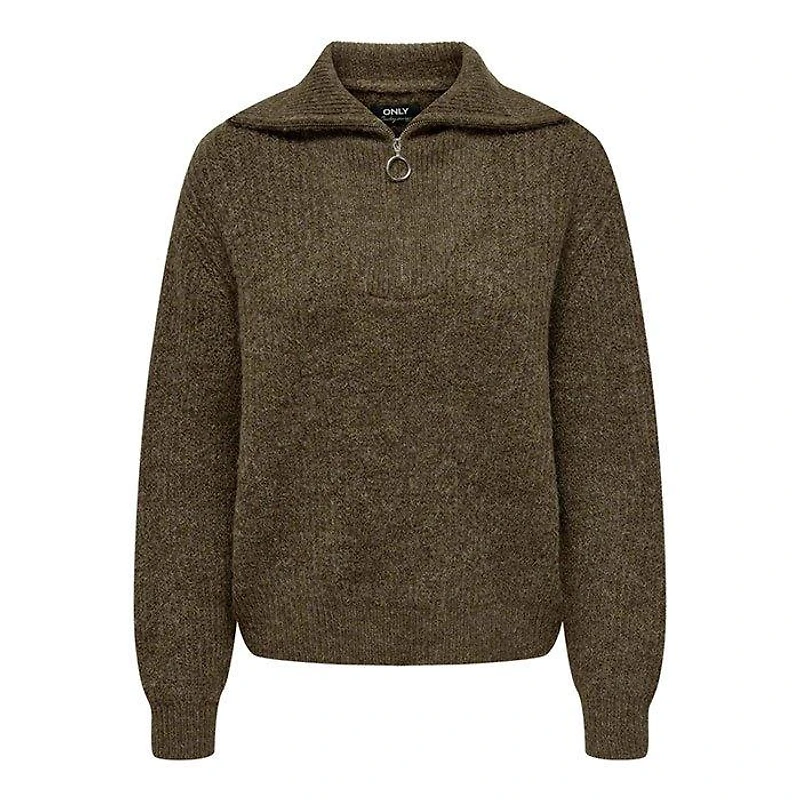 Women's High Neck Knit 1/4-Zip Sweater