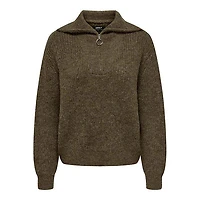 Women's High Neck Knit 1/4-Zip Sweater