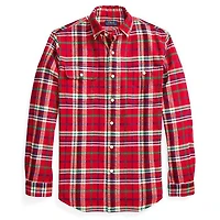 Men's Classic Fit Plaid Flannel Work Shirt