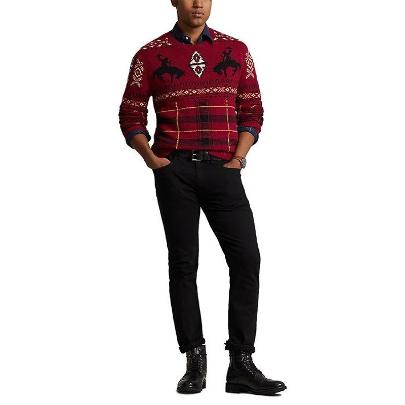 Men's Western-Inspired Fair Isle Sweater