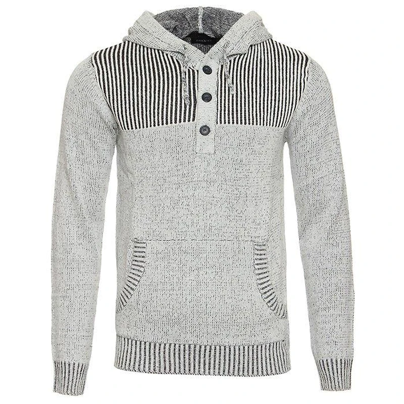 Men's Blocked Knit Hoodie