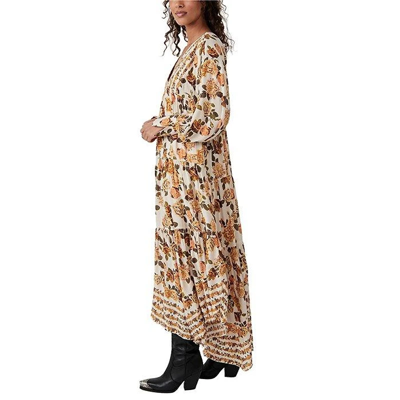 Women's Rows of Roses Maxi Dress
