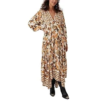 Women's Rows of Roses Maxi Dress