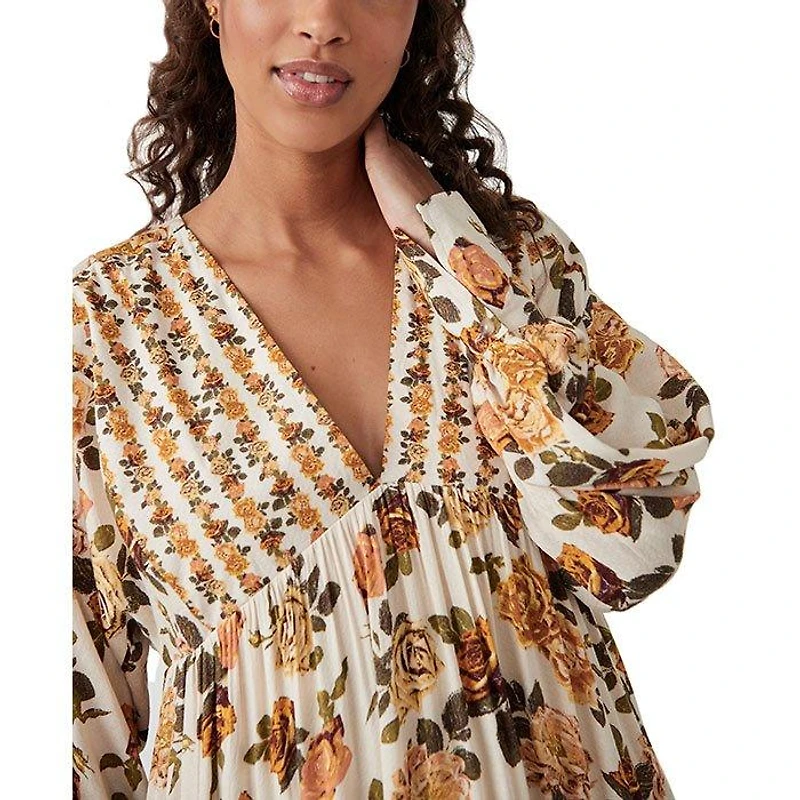 Women's Rows of Roses Maxi Dress