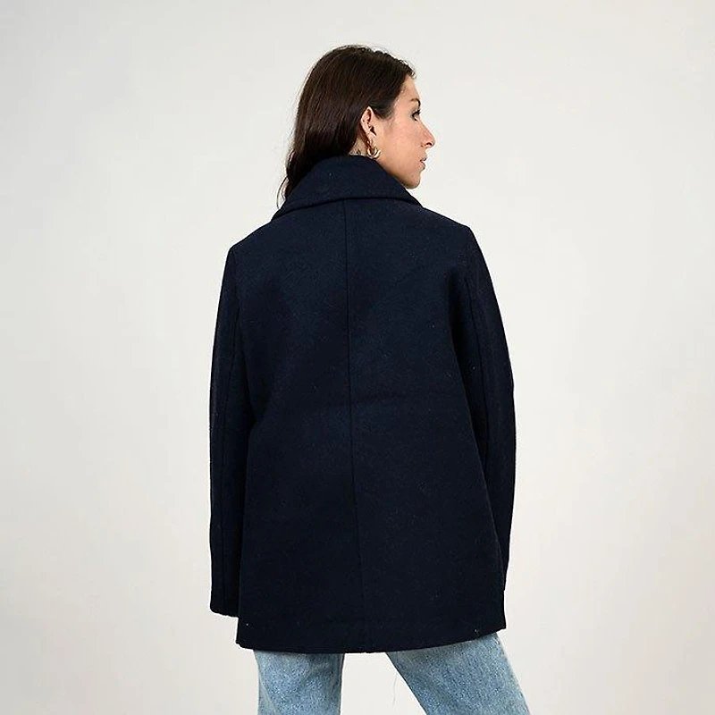 Women's Melton Double-Breasted Jacket