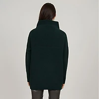 Women's Ribbed Mock Neck Long Sweater