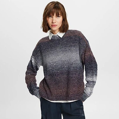 Women's Gradient Open Knit Sweater