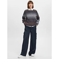 Women's Gradient Open Knit Sweater