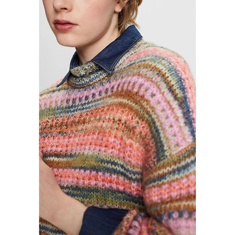 Women's Striped Wool-Blend Sweater