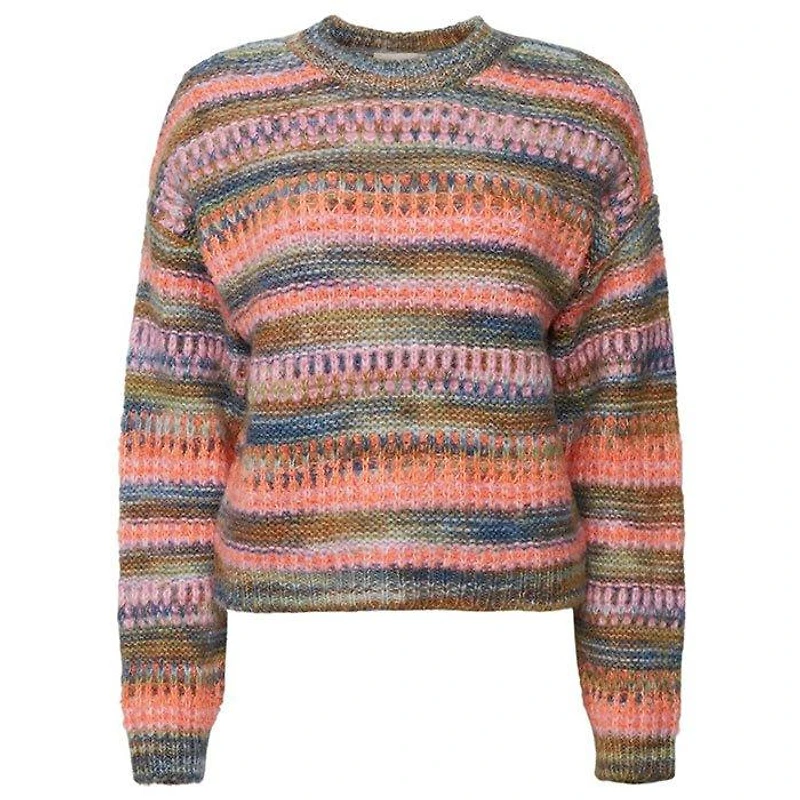 Women's Striped Wool-Blend Sweater