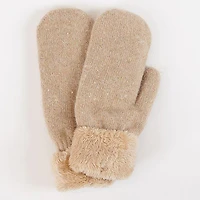 Women's Knit Sherpa-Lined Mitten