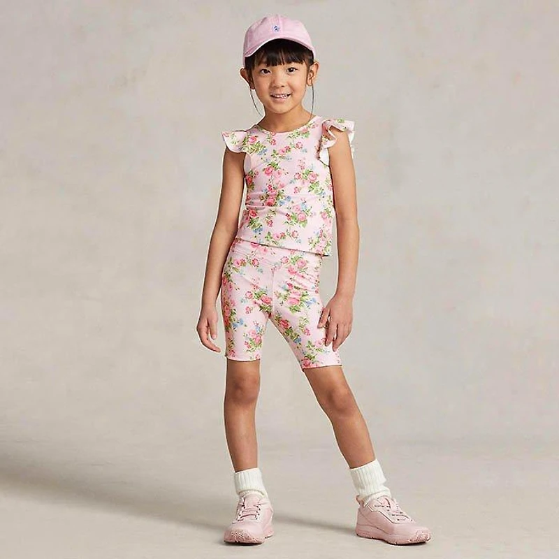 Girls' [2-4] Floral Performance Jersey Top