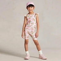 Girls' [2-4] Floral Performance Jersey Top