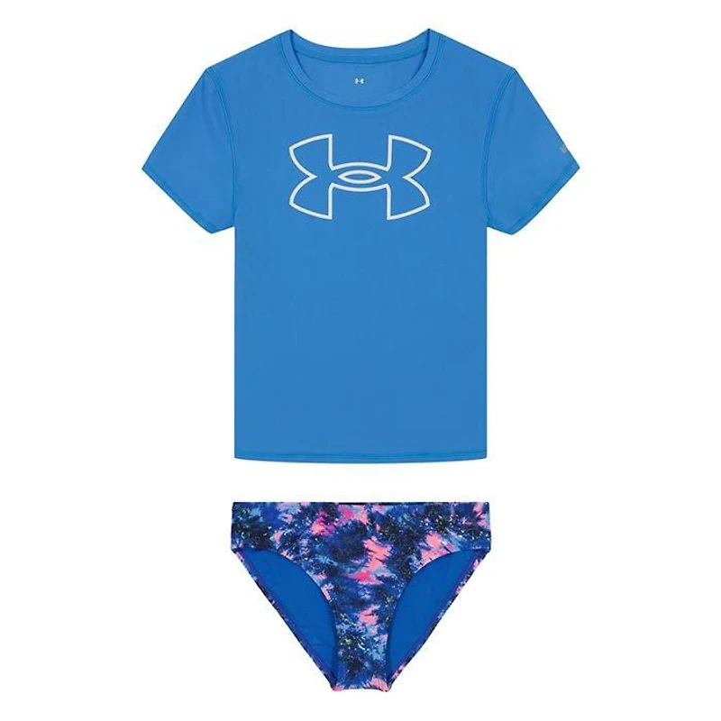 Junior Girls' [7-16] Multi Dye Rashguard Two-Piece Set