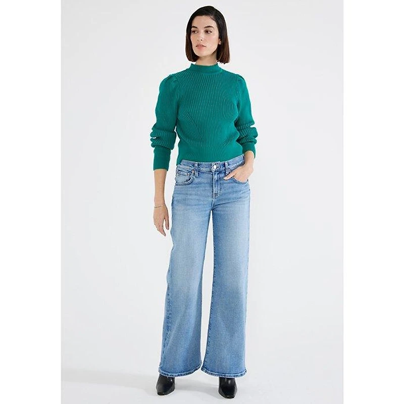 Women's Romi Mid Rise Wide Leg Jean
