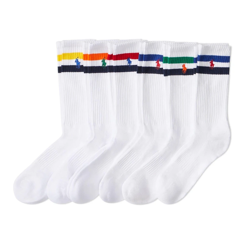 Men's Varsity Stripe Crew Sock (6 Pack)