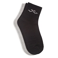 Unisex Quarter Logo Sock (2 Pack)