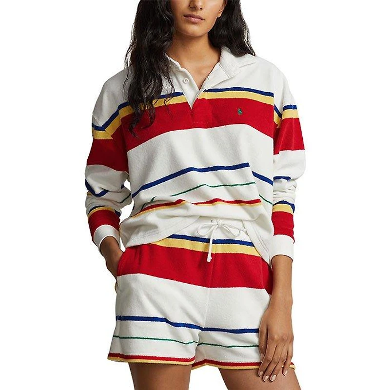 Women's Striped Terry Rugby Shirt