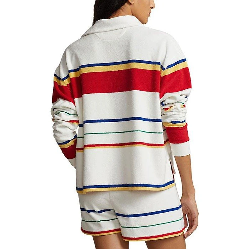 Women's Striped Terry Rugby Shirt