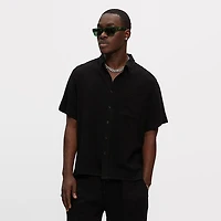 Men's Linen-Blend Short Sleeve Shirt