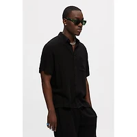 Men's Linen-Blend Short Sleeve Shirt