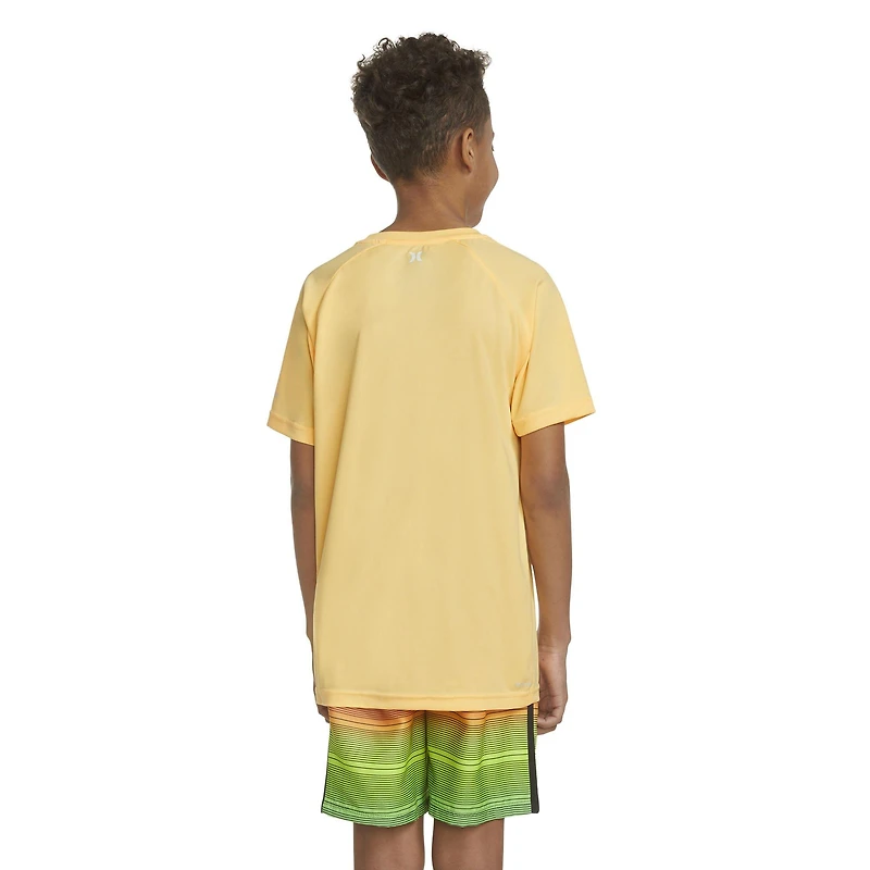 Junior Boys' [8-16] UPF Ombre Logo Short Sleeve Rashguard