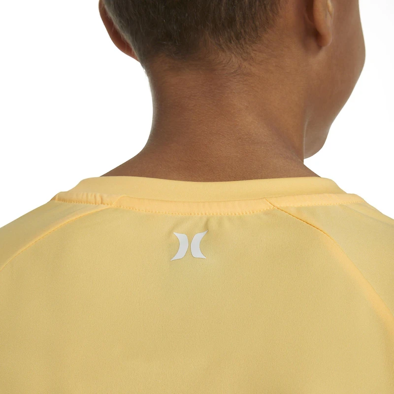 Junior Boys' [8-16] UPF Ombre Logo Short Sleeve Rashguard