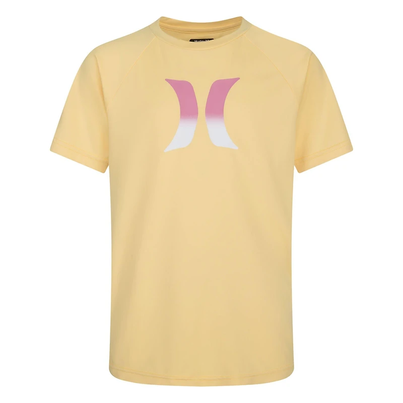 Junior Boys' [8-16] UPF Ombre Logo Short Sleeve Rashguard