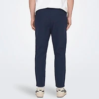 Men's Linus Crop Cotton-Linen Pant