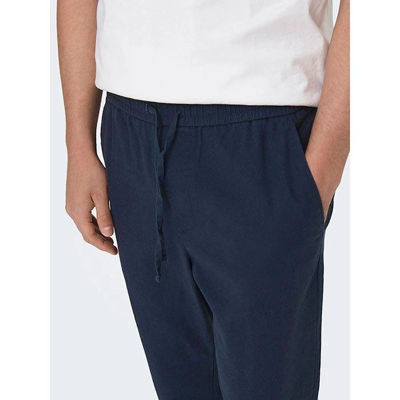 Men's Linus Crop Cotton-Linen Pant