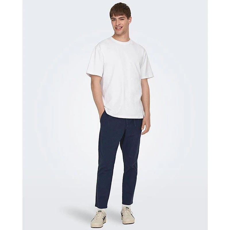 Men's Linus Crop Cotton-Linen Pant