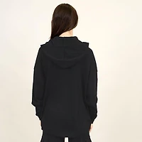Women's Waffle Hooded Long Sleeve Top