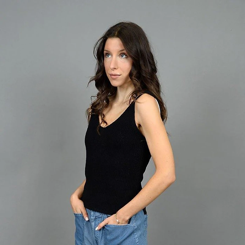 Women's Knit V-Neck Tank Top