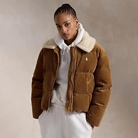 Women's Quilted Corduroy Down Jacket