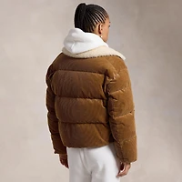 Women's Quilted Corduroy Down Jacket