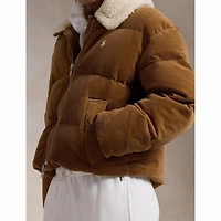 Women's Quilted Corduroy Down Jacket