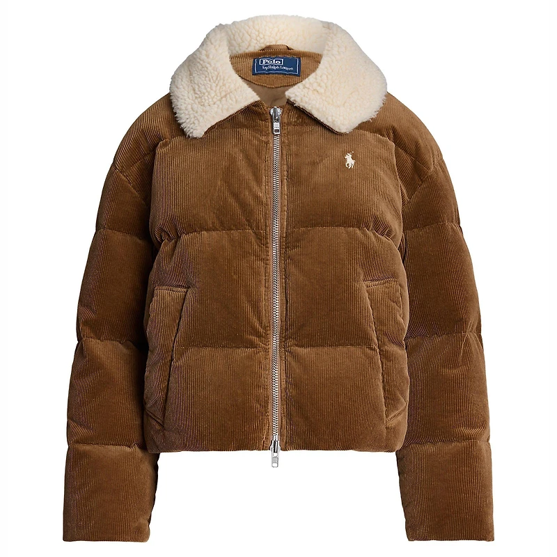 Women's Quilted Corduroy Down Jacket