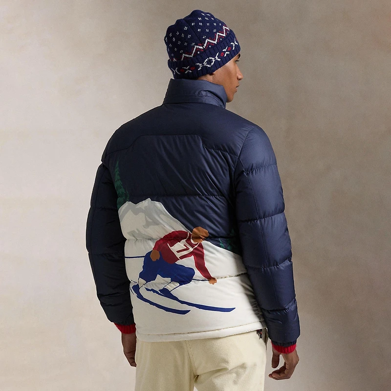 Men's The Gorham Skier-Print Down Jacket