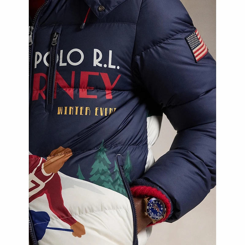 Men's The Gorham Skier-Print Down Jacket