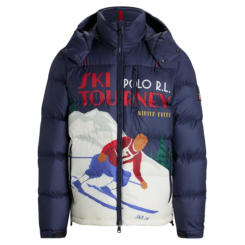 Men's The Gorham Skier-Print Down Jacket