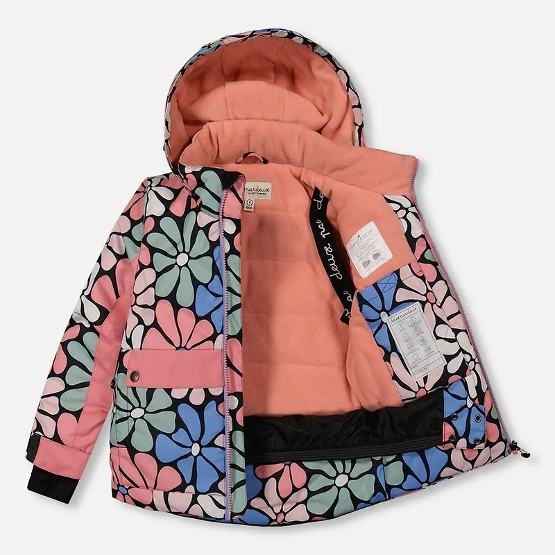 Kids' [2-6] Retro Flowers Two-Piece Snowsuit