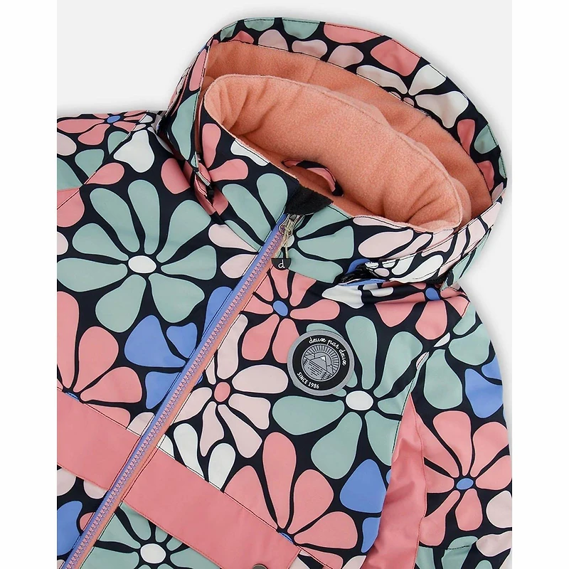Kids' [2-6] Retro Flowers Two-Piece Snowsuit
