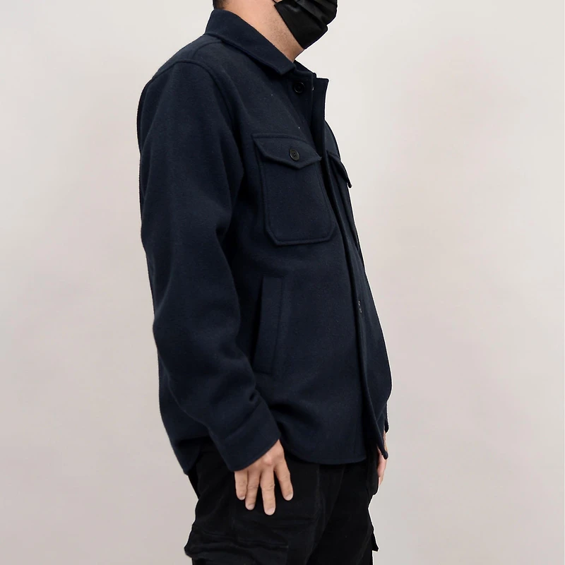 Men's Melton Shirt Jacket